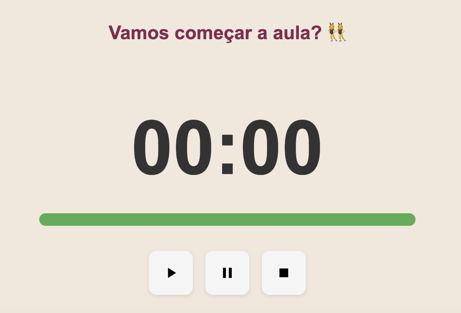 Timer para aula de Pole Dance